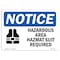 Signmission Sign, 18" H, 24" W, Rigid Plastic, Hazardous Area Hazmat Suit Required Sign With Symbol, Landscape OS-NS-P-1824-L-13317 - alternate 1